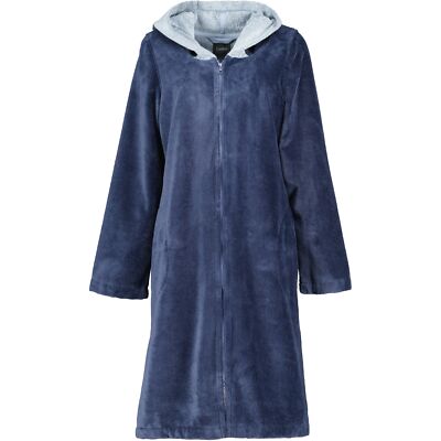 Cawö Home Bademäntel Damen Kurzmantel mit Kapuze Kapuze 841 sea - 10 Damen Blau