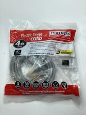 OEM Certified Appliance Accessories 90-1020 Dryer Power Cord 30-Amp 4'