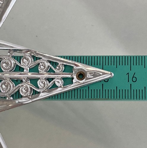 Wunderschöner alter Serviettenhalter ECKARTINA Metall Silber 7033/21 - Picture 5 of 6