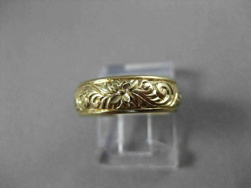 ANTIQUE 14KT YELLOW GOLD 3D HANDCRAFTED FLORAL FI… - image 5