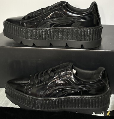 スニーカー Puma Cleated Creeper Rihanna Fenty Black (W) The Rihanna x Fenty Puma Cleated Creeper Black Suede