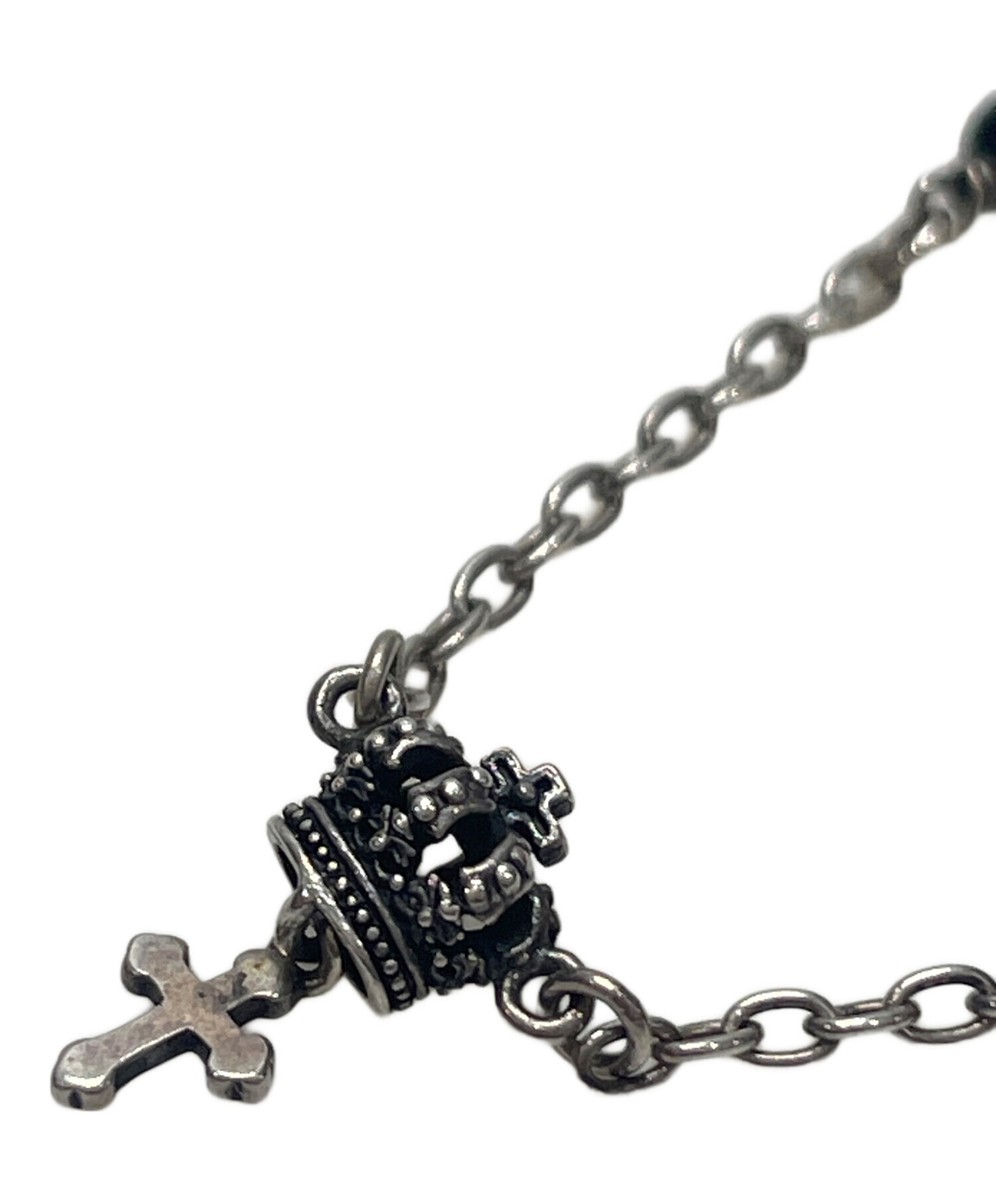 JUSTIN DAVIS Raffine Anklet Crown Cross Bracelet SAJ623 JUSTIN DAVIS Raffine Anklet Crown Cross Bracelet SAJ623