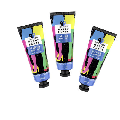 Find Your Happy Place Girls Night Out Hand Cream Small Travel 1oz - 3Pack