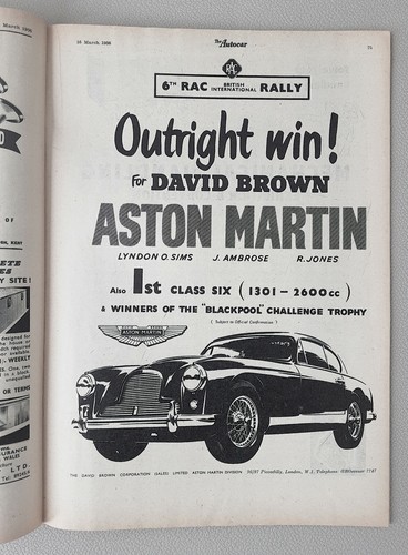 The Autocar March 16 1956 Original British Car Magazine UK Vintage Car Issue - Picture 2 of 9