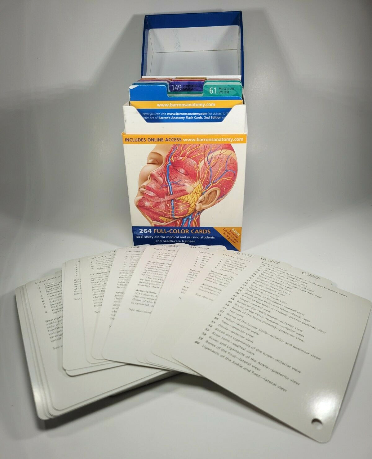 Medical Study Guide Barron's Anatomy Flash Cards 2nd Edition