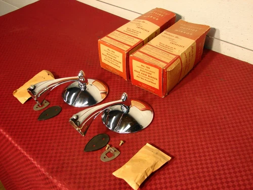 30s 40s 50s NOS VINTAGE CHROME ROBERK MIRRORS