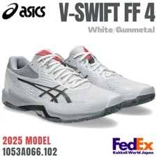 Asics Volleyball Shoes V-SWIFT FF 4 White/Gunmetal 1053A066.102 2025 NEW!