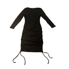 Black Bodycon Dress (Midi - Adjustable Length) - 2XL / XXL