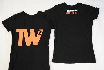 THE WANTED VIP THE CODE TOUR 2012 LADIES SKINNY T SHIRT NEW OFFICIAL GROUP RARE