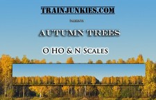 TrainJunkies Autumn Trees Model Railroad Backdrop