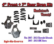 4" / 7"  Lowering Drop kit FOR 07 - 13 Chevrolet Silverado GMC Sierra 1500 V6