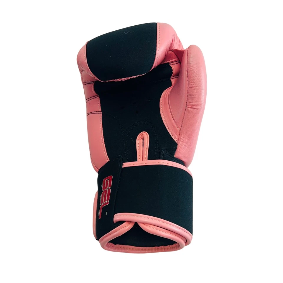 Guantes de Boxeo Title Rosa y Negro Forro de Gel Entrenamiento Kickboxing Talla 6 M Foto 4 de 4