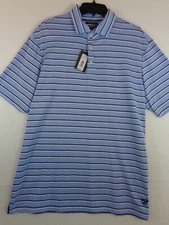 Cremieux Classics Shirt Men's L Blue Supima Cotton Golf Polo New With Tag