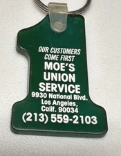 LA California Moe’s Union Service Auto Car Gas Oil Station Automotive Keychain
