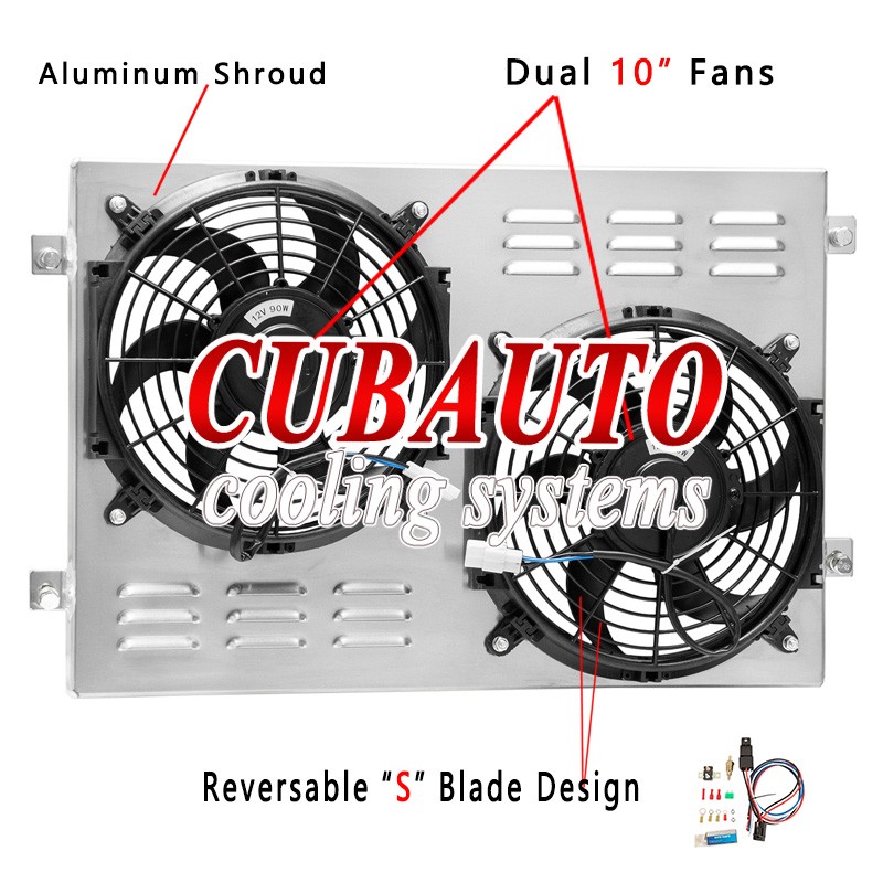 Full Aluminum Shroud+Fan For 1968-1970 Ford Mustang Mercury Cougar 390 428 429