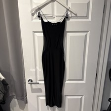 Pretty Little Thing Strappy Midi Dress Bodycon Size 4 Black