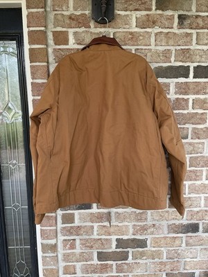 LOGO Carhartt Jacket Men 2XL Tall Brown Detroit Relaxed Fit