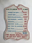 Vintage Beer Funny Novelty Bar Signs How to live on $15 a week Man Cave Bar Sign