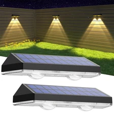 2-8PK LED Solar Power Fence Lights Deck Door Wall Stair Step Outdoor Garden Lamp