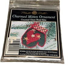 Mill Hill Charmed Mitten Ornament MHCM12 Holiday Heart Counted Glass Bead Kit