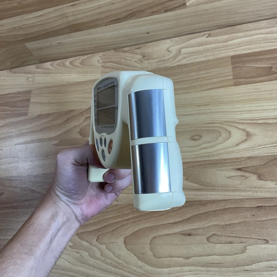 Monitor de pérdida de grasa Omron HBF-306 blanco probador de IMC analizador de grasa corporal probado funciona Foto 4 de 4