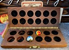 😎Marble Case Made Out Of Black Walnut, Holds 12 “shooters”8 1/2L X3 1/4W X 11/2