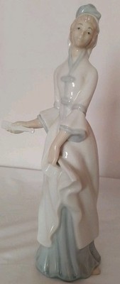 Vintage ''Dame mit Fächer'' Arnels Guss, 1970-1980 Hobby Keramik Figur 