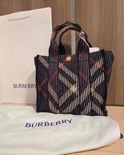 BURBERRY Mini Check Knit Tote 81032921