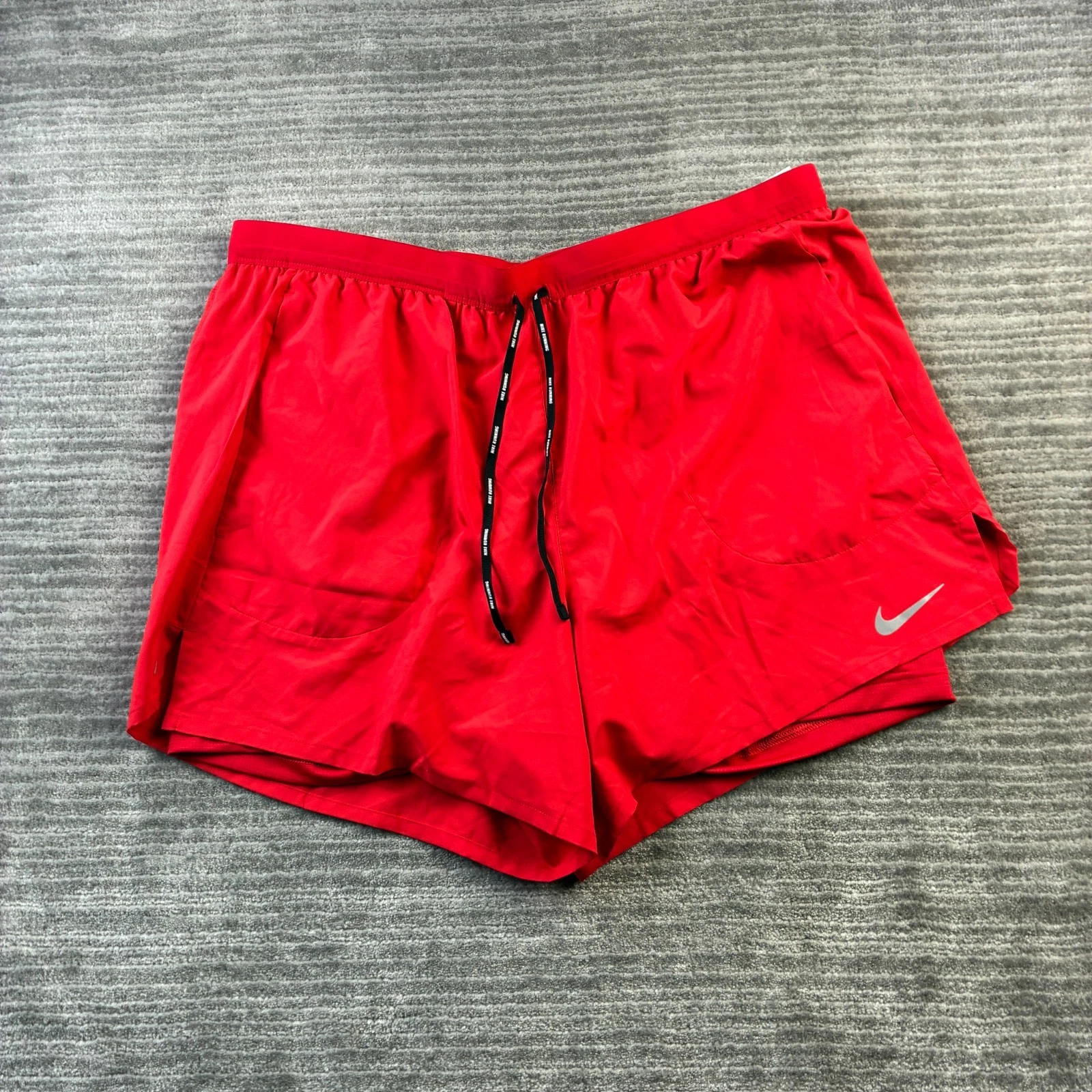 Nike Shorts Mens 2XL XXL Red Flex Stride 5" Running Lined 2 in 1