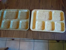 Two  Vintage Dallas Texas Ware CONFETTI Cafeteria Serving Tray ***VGC***