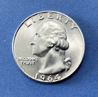 1964 D   X/FINE. +++. SILVER GEORGE WASHINGTON QUARTER. Looks Uncirculated