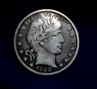 1908-O-BARBER HALF DOLLAR. VERY ATTRACTIVE, MIGRADE, CLEAR CHEEK, FREE SHIPPING.