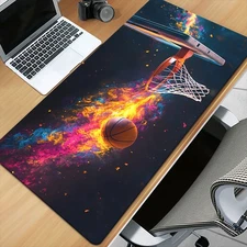 1pc XXL Basketball-Themed Gaming & Office Desk Mat Compatible for PCLaptop - Dia