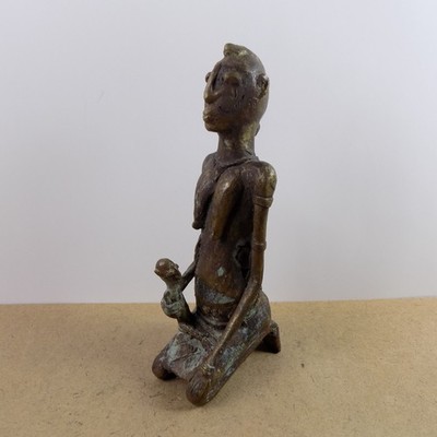 Dogon Bronze Female Fertility Figure 10'' Tall Mali Africa