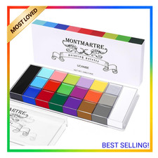 Face and Body Paint Palette 20 Colors Oil Based Large Black White Professional
