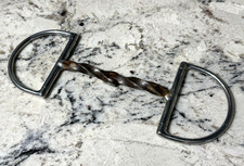 MAHEU Custom Fat Slow Twist English Hunter Dee D Ring Snaffle Bit  5.5" 5-1/2"