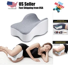 Long 14” Knee Pillow for Side Sleeper Fully Support Thighs and Knees for Requ...