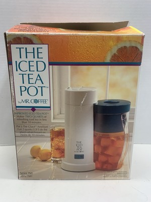 The Iced Tea Pot by Mr. Coffee Model TM1P Blue TOP Pitcher 2 quart New Open Box