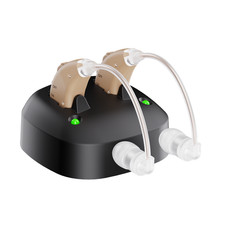 JINGHAO 1 Pair Hearing Aids Rechargable BTE Hearing Amplifiers--18H Working Time