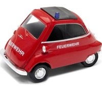 Welly Bmw Isetta Feuerwehr Rot MaßStab 1:34 1:39 4,5 Zoll Diecast Auto In Box