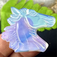 KU20871 41x38x7mm Beautiful Opal Carved Horse Head Pendant Bead