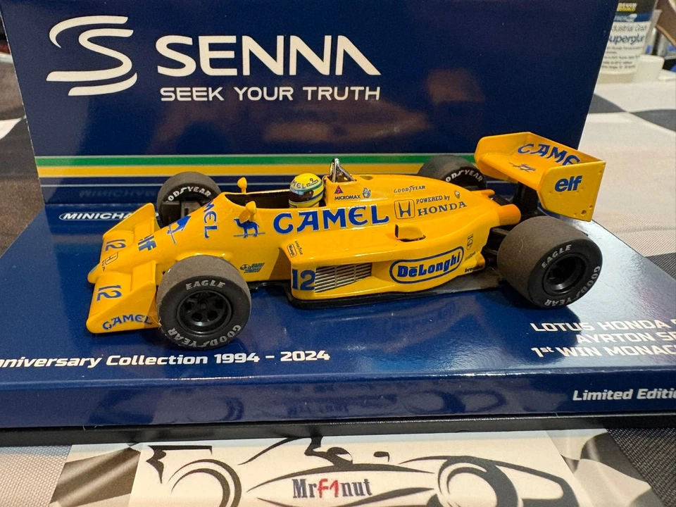 1:43 Minichamps 540873392 Ayrton Senna Lotus 99T #12 1st Monaco Win 1987 - Image 2 of 4