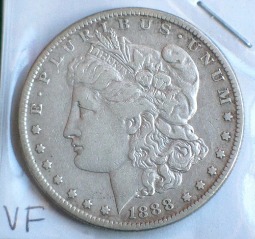 1888-S $1 Morgan Silver Dollar-VF-Very Fine-Rare Key Date-Low Mintage of 657,000