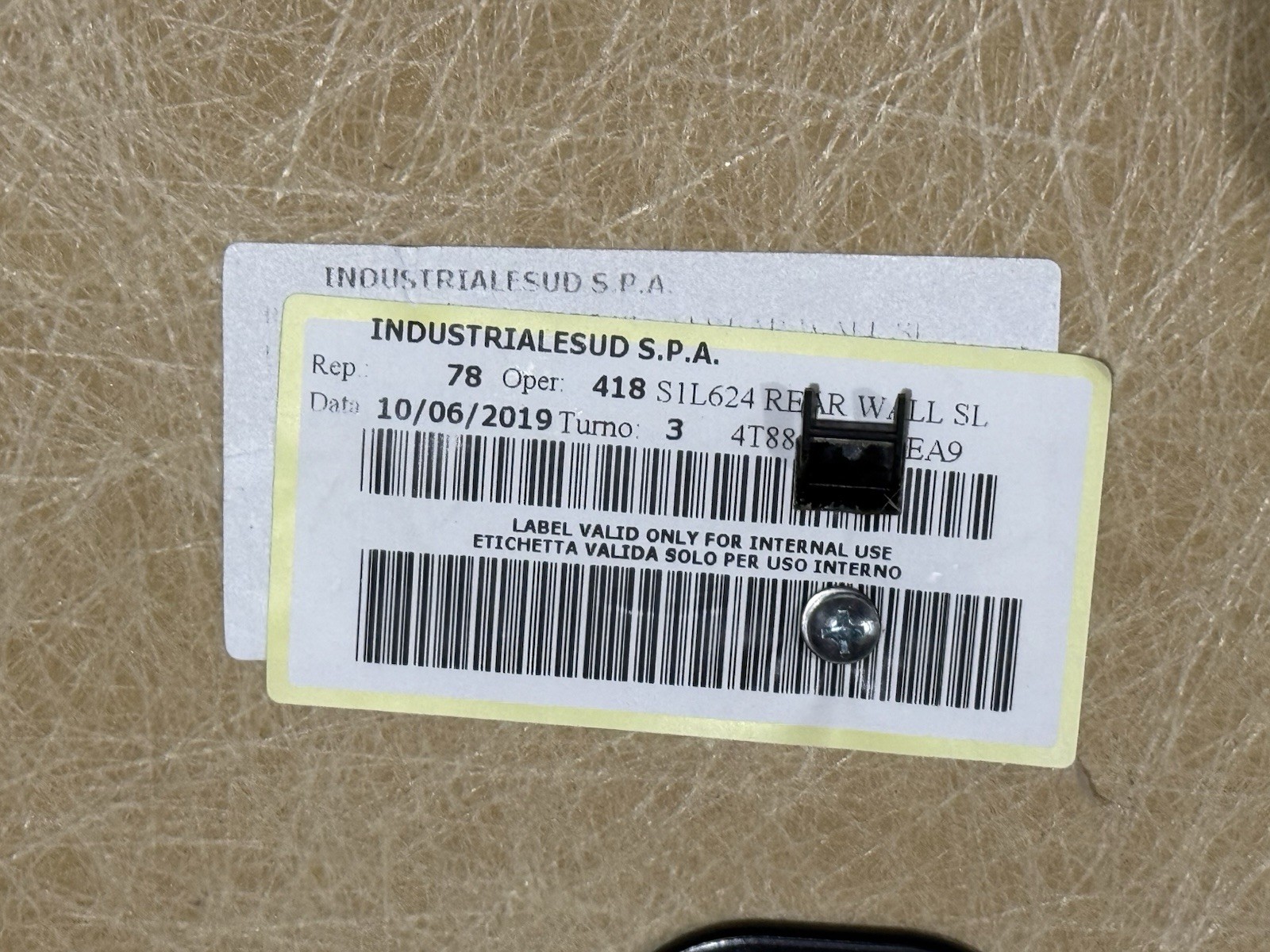 Lamborghini Huracan OEM Back Wall Interior Lining Rear Panel 4T8867477M QG8
