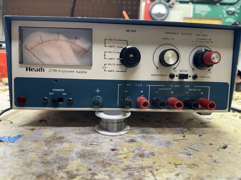 Heathkit IP-2718 Heath Tri-Power Supply - DC Power Supply 0-20vdc Tested Ham CB