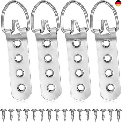 Giantree 4 Stück Bildaufhänger für Schwere Bilder D-Ring-Bildaufhänger, Bil