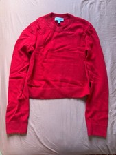 Other Stories Wool/Cotton Crew Neck Sweater in Red, Size S