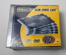 Fellowes Jewel Slim Case Clear/Multi 10 Pack Clear New in Packaging