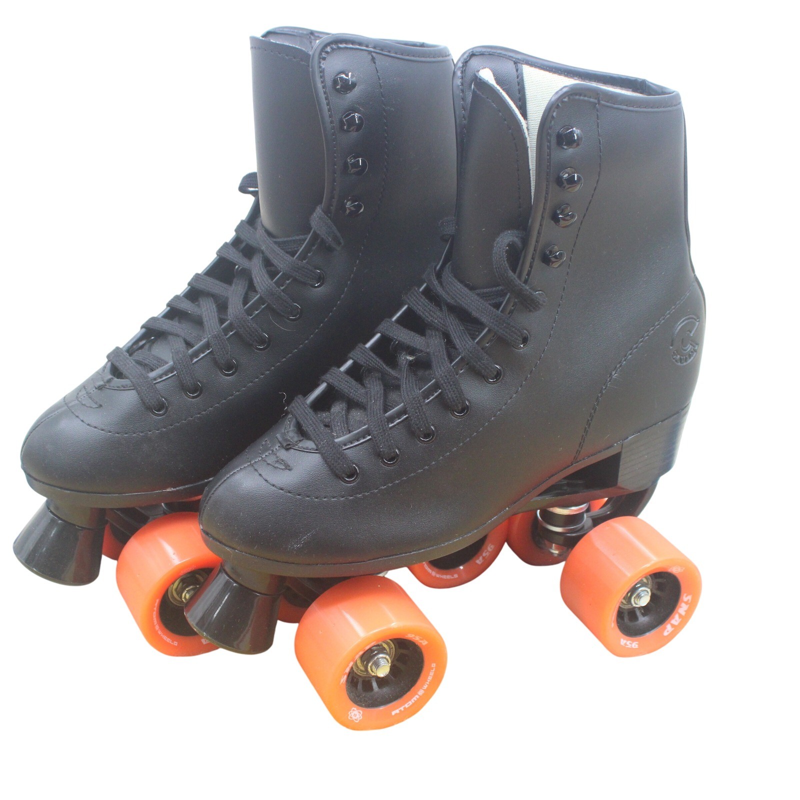 Women's Size 6 Orange Snap Atom Wheels Roller Derby