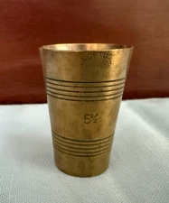 ANTIQUE 19TH CENTURY LOFTUS LONDON BRASS MEASURE  5 1/2 TAVERN